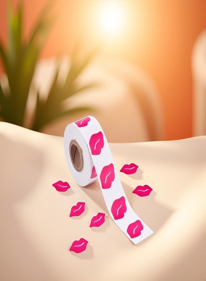 Bwexxt ٥٠٠ قطعة من ملصقات تسمير الشفاه، ملصقات وردية اللون مثقبة ذاتية اللصق على شكل قبلات، ملصقات سرير تسمير ذاتية اللصق قابلة للإزالة، ملصقات جسم مثقبة قابلة للإزالة لتسمير البشرة - Image 4